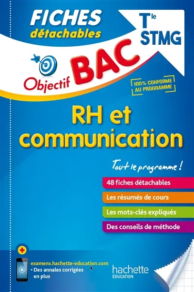RH et communication terminale STMG : 48 fiches détachables