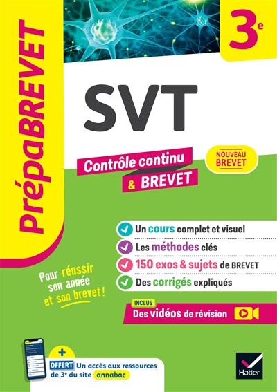 SVT 3e : contrôle continu & brevet : nouveau brevet