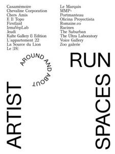 Artist run spaces : around and about : 2012, 2015, 2017