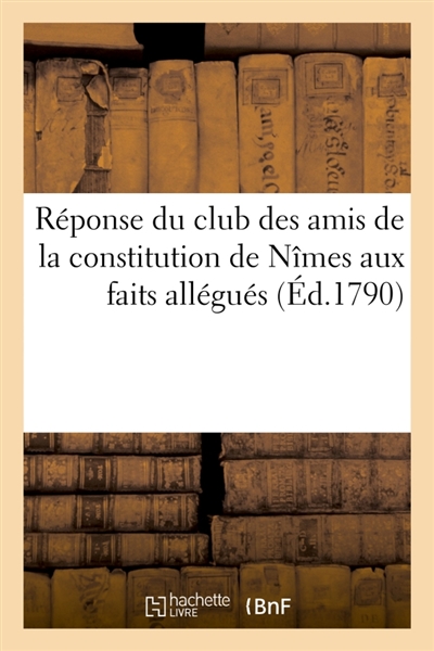 Réponse du club des amis de...
