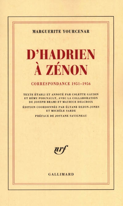 D'Hadrien à Zénon : correspondance 1951-1956