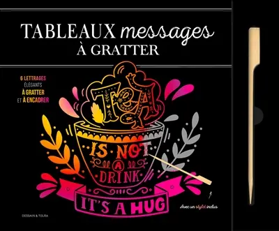 Tableaux messages à gratter : 6 lettrages élégants à gratter et à encadrer