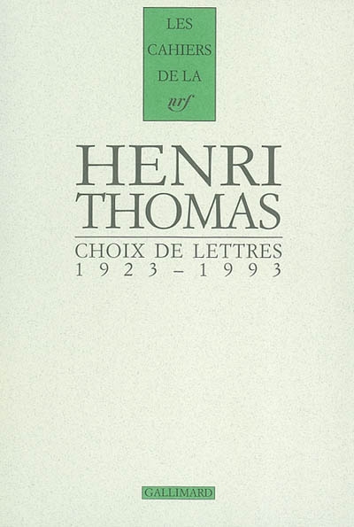 Choix de lettres (1923-1993)
