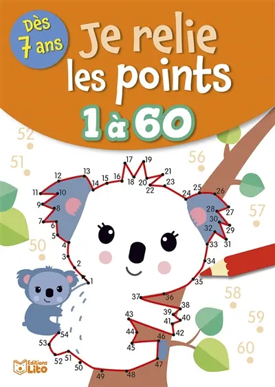 Je relie les points 1 à 60 : dès 7 ans
