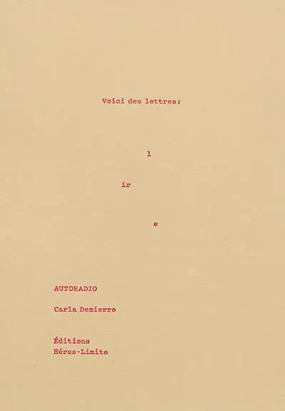 Autoradio : voici des lettres : l, ir, e