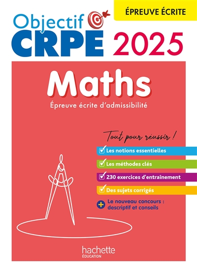 Maths : épreuve écrite d'admissibilité : concours 2024 et 2025