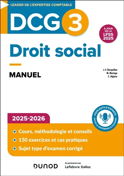 DCG 3, droit social : manuel : 2025-2026