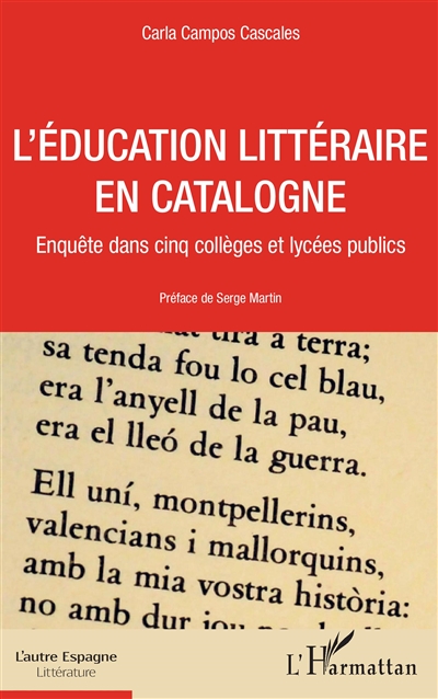 L'éducation littéraire en Catalogne : enquête dans cinq collèges et lycées publics