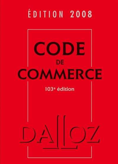 Code de commerce 2008