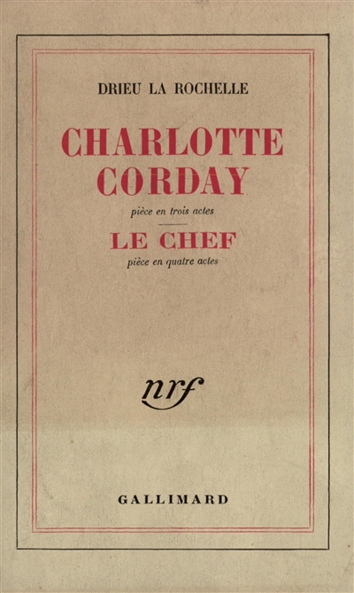 Charlotte Corday. Le chef