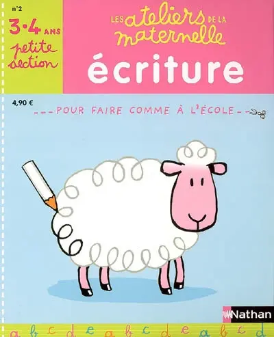 Ecriture, petite section 3-4 ans : pour faire comme à l'école