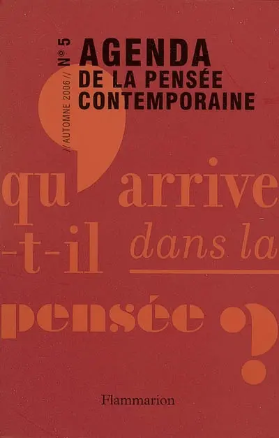 Agenda de la pensée contemporaine, n° 5