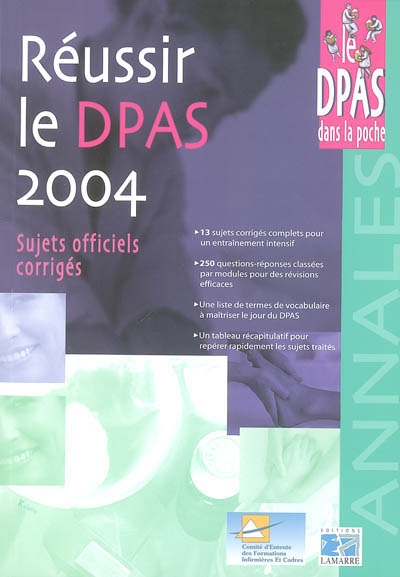 Réussir le DPAS 2004 : sujets officiels corrigés