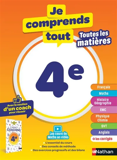 Je comprends tout 4e : toutes les matières