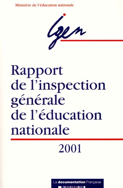 Rapport de l'Inspection générale de l'Education nationale 2001