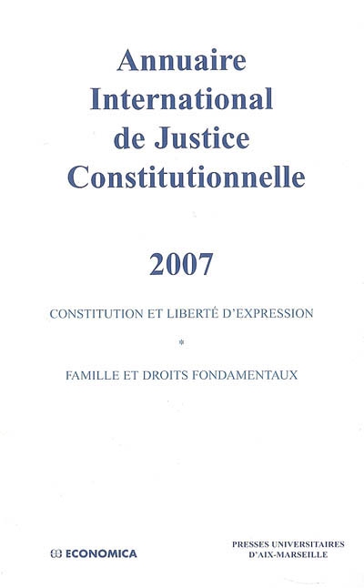 Annuaire international de justice constitutionnelle. Vol. 23. 2007