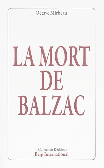 La mort de Balzac