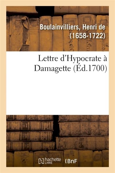 Lettre d'Hypocrate à Damagette