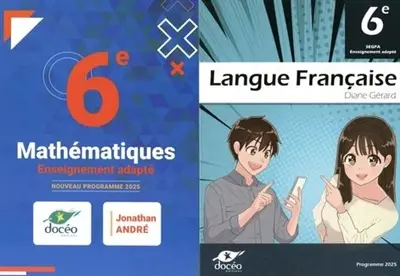 Mathématiques, langue française 6e, enseignement adapté : SEGPA : pack 2 tomes