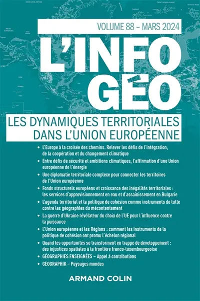 Information géographique (L'), n° 88-1. Les dynamiques territoriales dans l'Union européenne