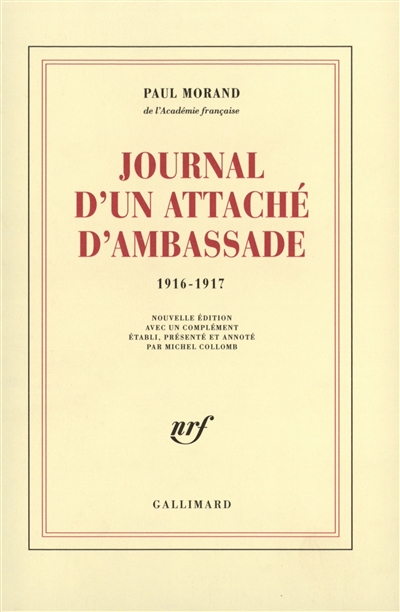 Journal d'un attaché d'ambassade (1916-1917)
