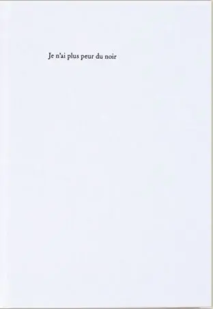 Je n'ai plus peur du noir