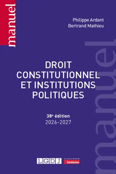 Droit constitutionnel et institutions politiques : 2026-2027