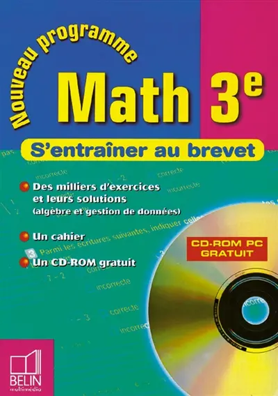 Math 3e : s'entraîner au brevet
