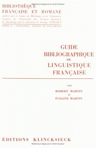 Guide bibliographique de linguistique française