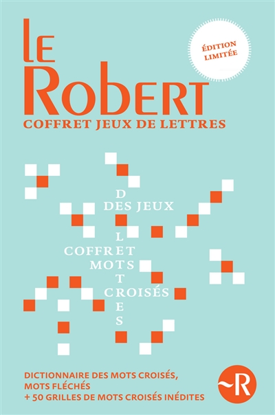 Coffret jeux de lettres Le Robert : dictionnaire des mots croisés, mots fléchés + 50 grilles de mots croisés inédites