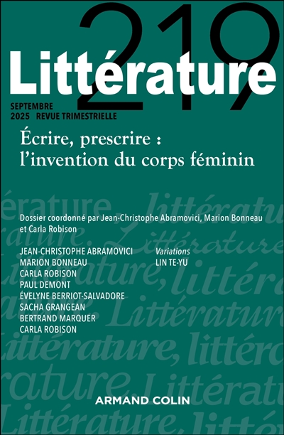 Littérature, n° 219....