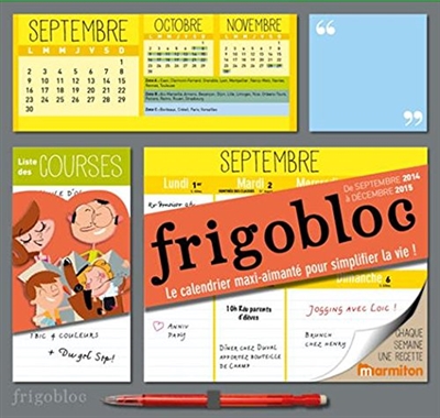 Frigobloc : de septembre 2014 à décembre 2015 : le calendrier maxi