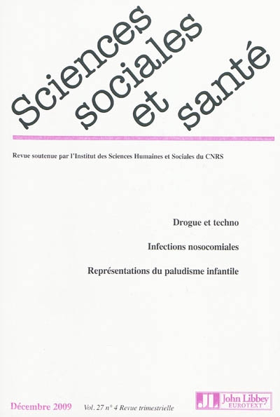 Sciences sociales et santé, n° 4 (2009)