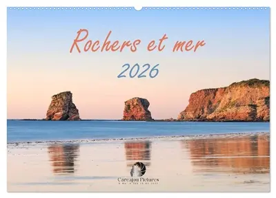Rochers et mer (Calendrier mural 2026 DIN A2 vertical), CALVENDO calendrier mensuel : Un calendrier apaisant qui célèbre, mois après mois, l’harmonie majestueuse entre la force des rochers et l’infini de la mer.