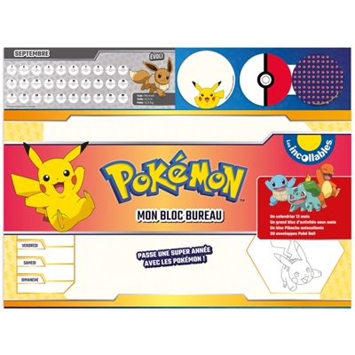 set de bureau pokémon