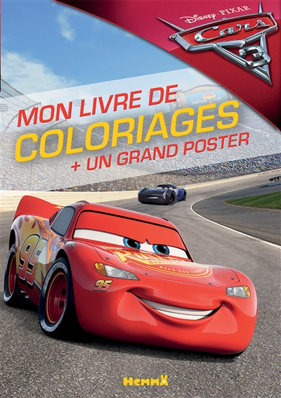 Cars 3 : mon livre de coloriages + un grand poster