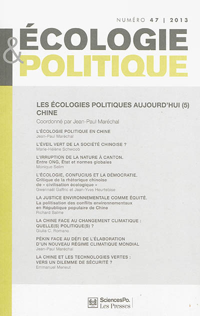 Ecologie et politique, n° 47. Les écologies politiques d'aujourd'hui (3) : Chine