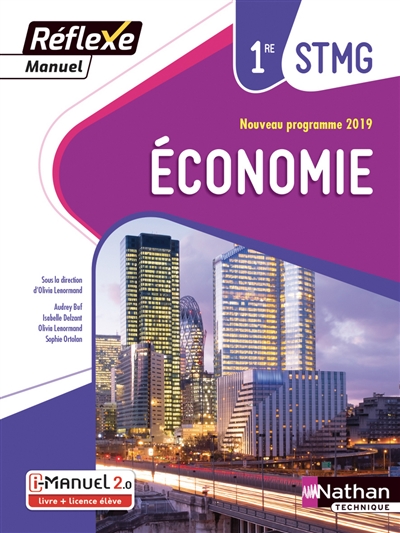 Economie, 1re STMG : i-manuel 2.0, livre + licence élève : nouveau programme 2019