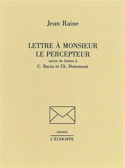 Lettre à Monsieur le percepteur