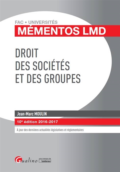 Droit des sociétés et des groupes : 2016-2017
