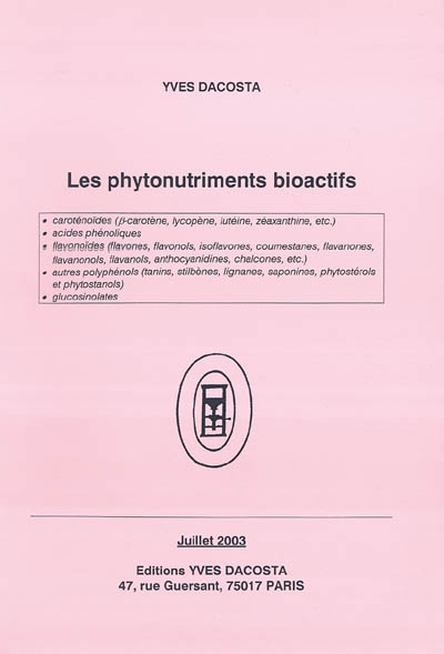 Les phytonutriments bioactifs : 669 références bibliographiques