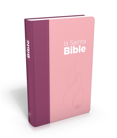 La sainte Bible : Segond NEG : compacte, couverture souple, toile duo rose praline et violet fruits des bois