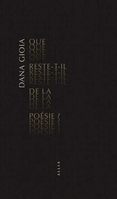 Que reste-t-il de la poésie ?