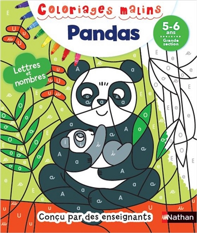 Pandas : lettres et nombres : 5-6 ans, grande section