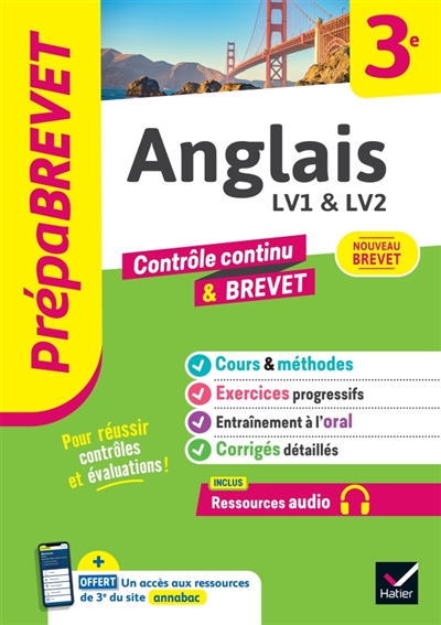 Anglais 3e : LV1 & LV2,...