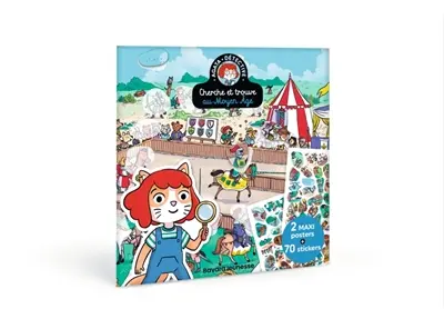 AGATA POSTERS : Moyen Age : Cherche & trouve - 2 posters et 70 stickers