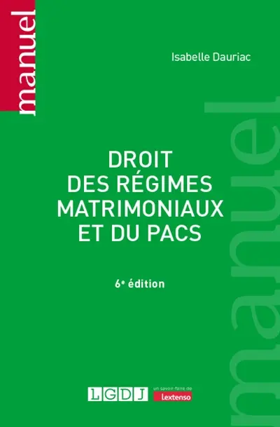 Droit des régimes matrimoniaux et du Pacs