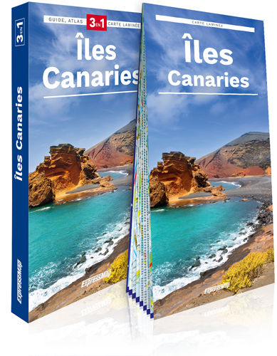 Iles Canaries : 3 en 1 : guide, atlas, cartes laminée