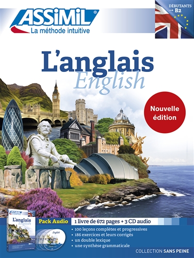 L'anglais, débutants-B2 : pack audio : 1 livre + 3 CD audio