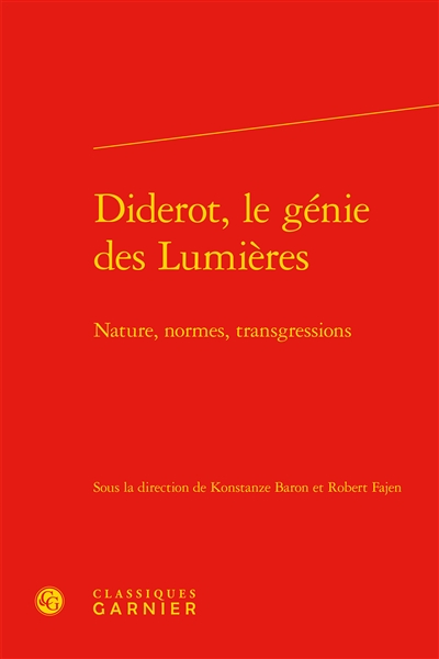 Diderot, le génie des Lumières : nature, normes, transgressions